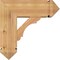 Ekena Millwork Olympic Arts and Crafts Smooth Bracket w/ Offset Brace, Western Red Cedar, 7 1/2"W x 20"D x 20"H BKT0806X20X20OLY03SWR - alternate 2